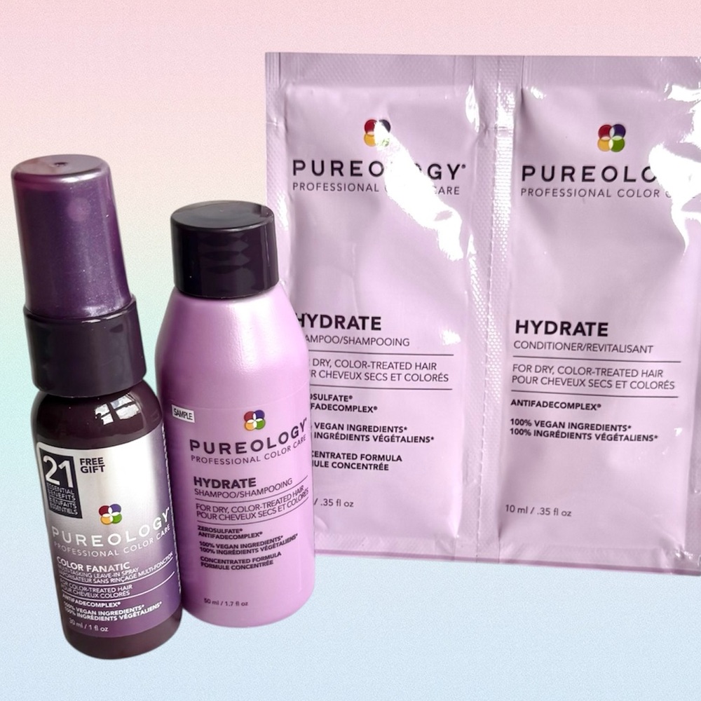 Pureology Hydrate Shampoo Conditioner Color Fanatic Leave In Spray Deluxe Travel
